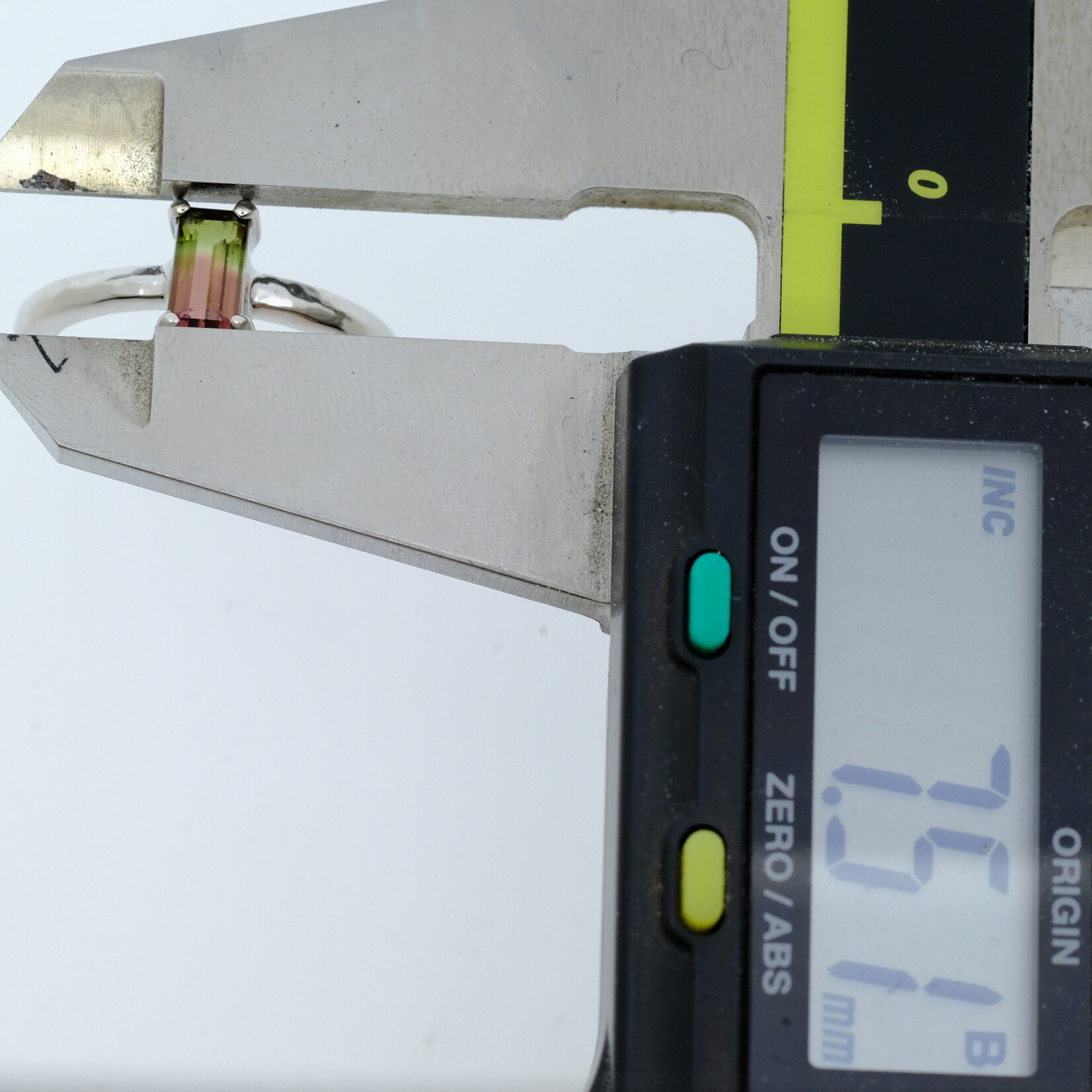 Ring toermalijn bicolor