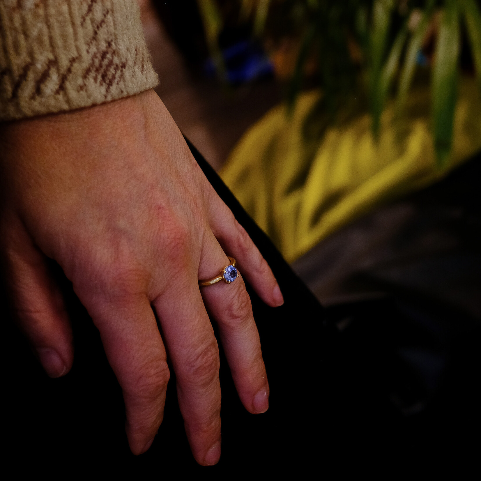 Ring blauwe saffier