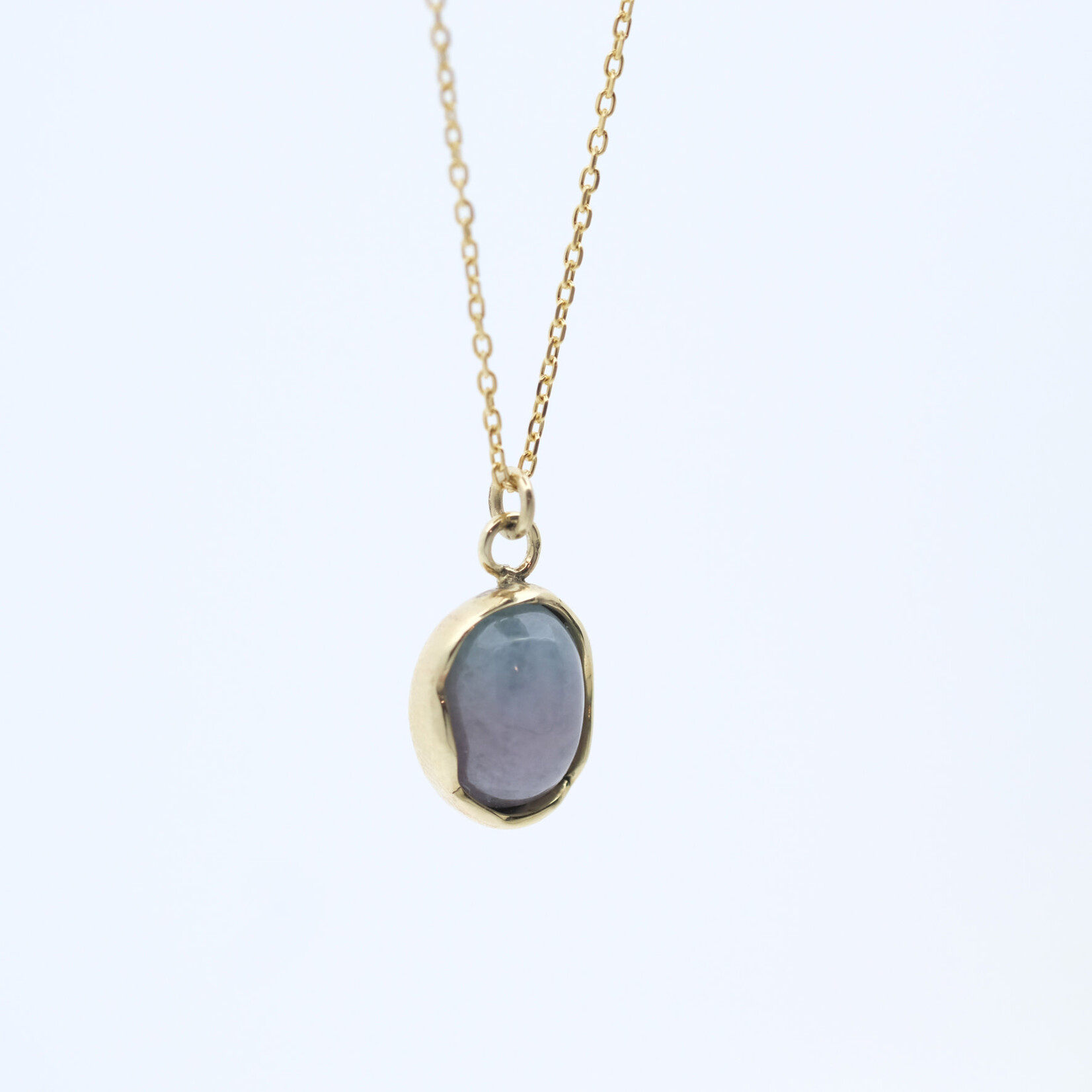 9 kt ketting met toermalijn