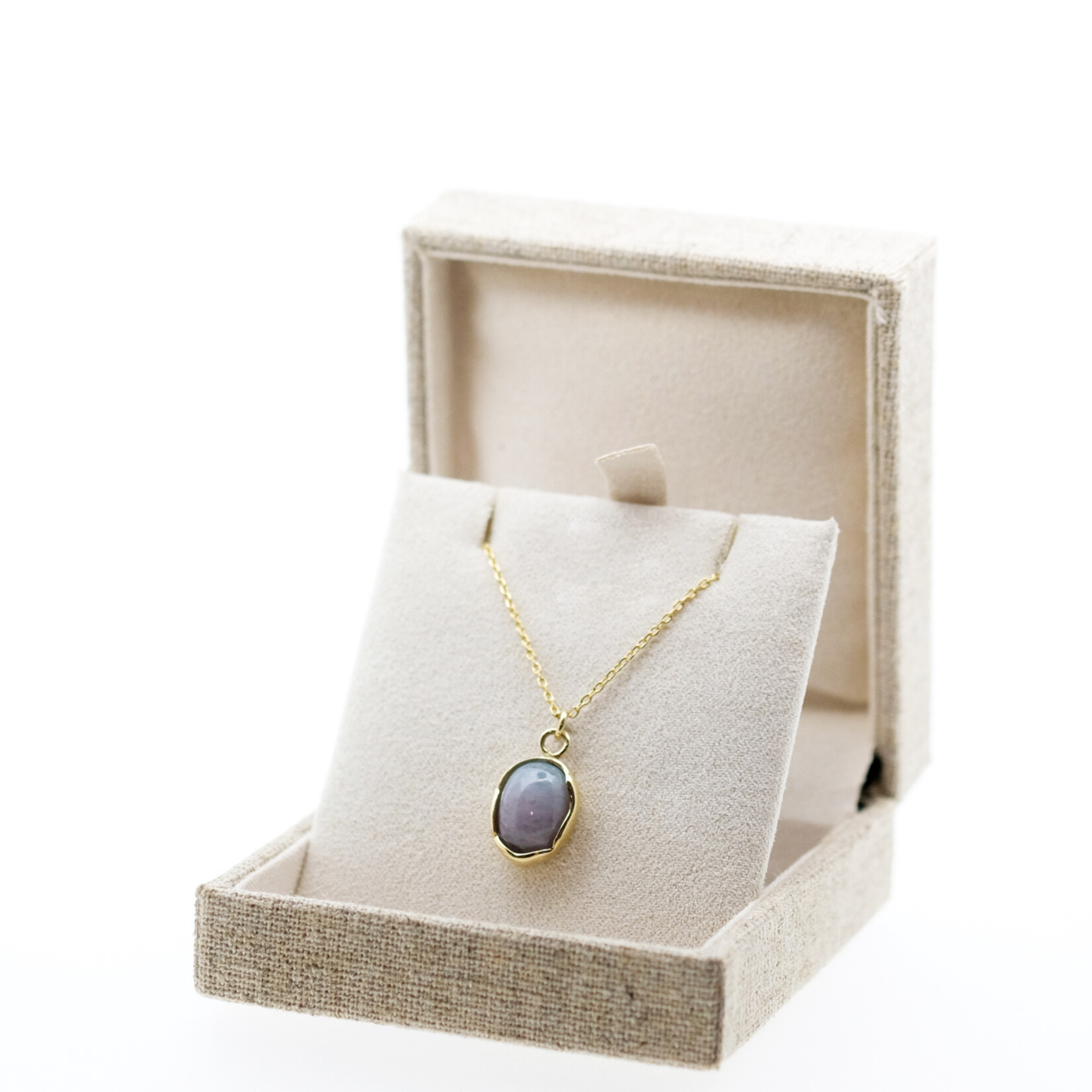 9 kt ketting met toermalijn