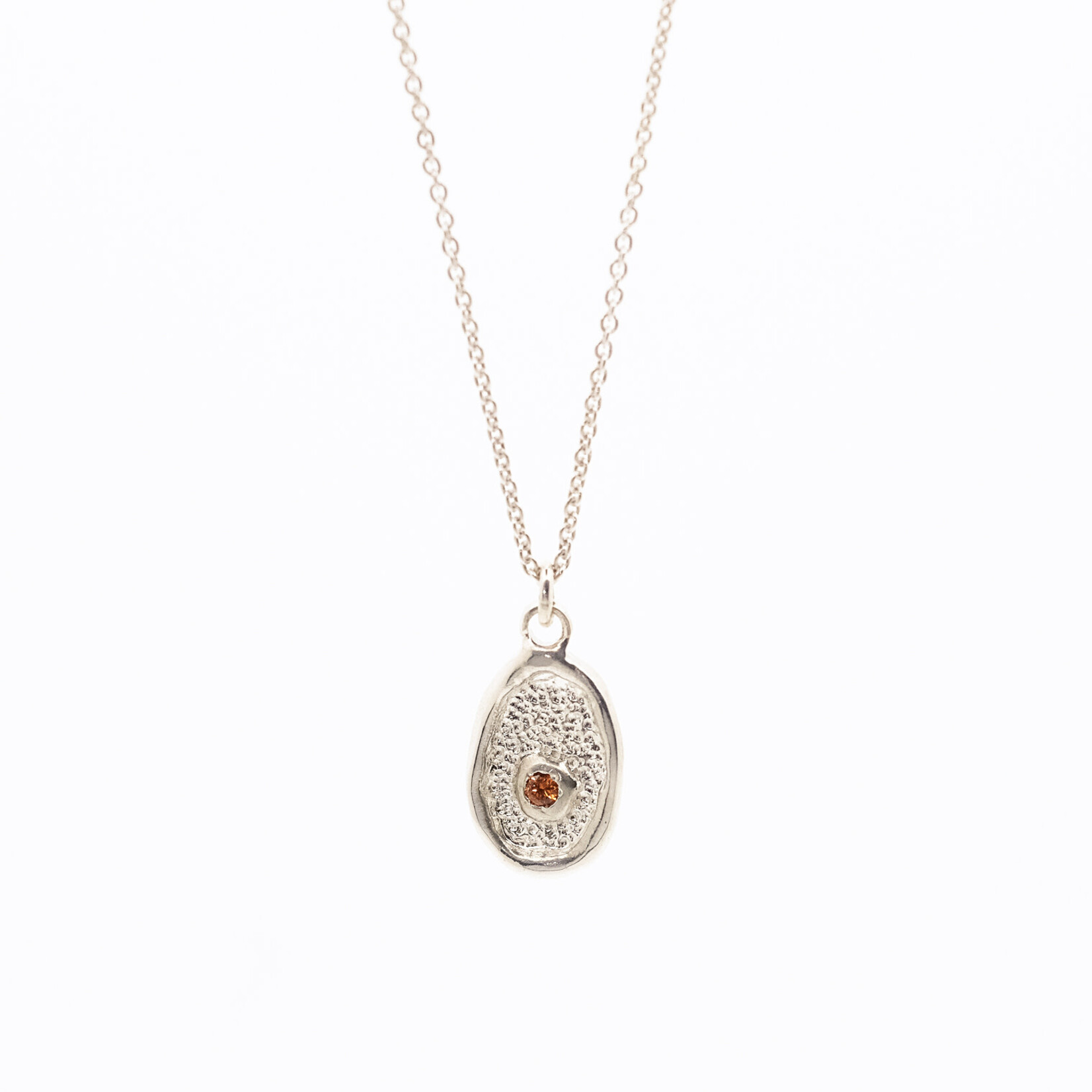 Ketting Jamie met oranje saffier