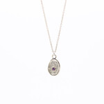 Jamie ketting met paarse saffier