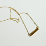 Tijgeroog ketting 18 kt