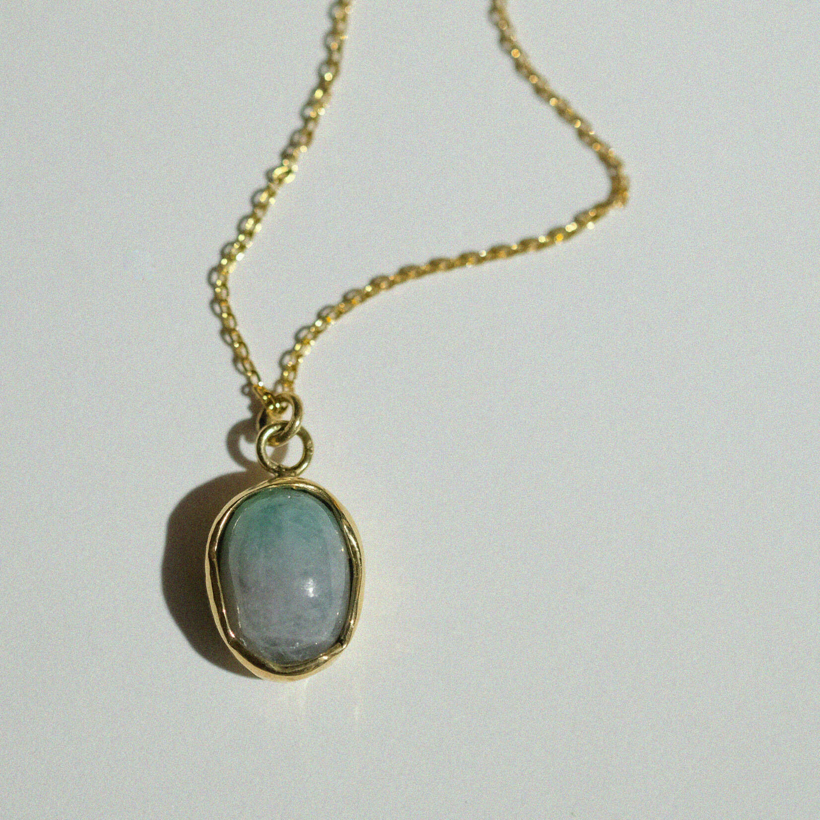 9 kt ketting met toermalijn