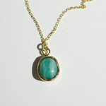9 kt ketting met toermalijn Paraiba