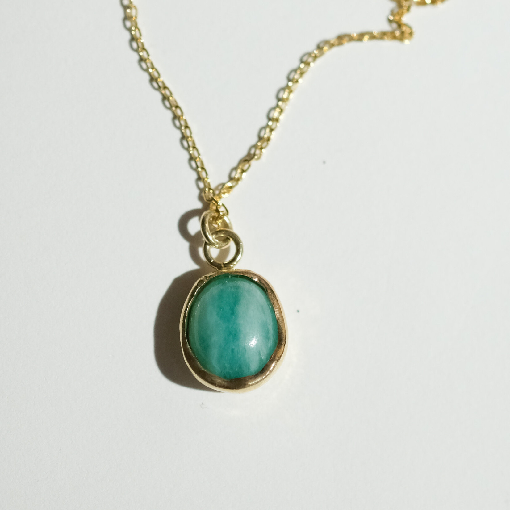 9 kt ketting met toermalijn Paraiba