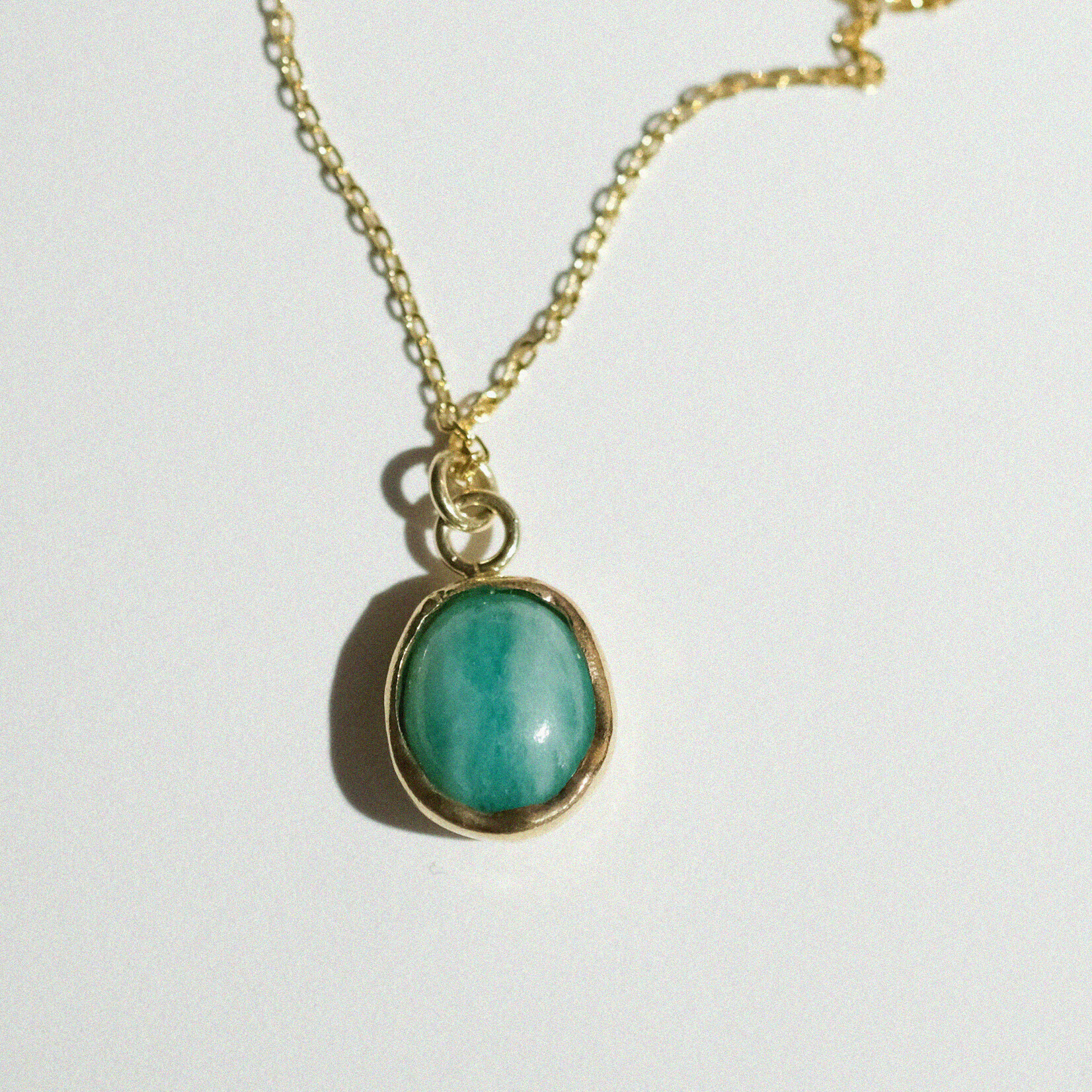 9 kt ketting met toermalijn Paraiba