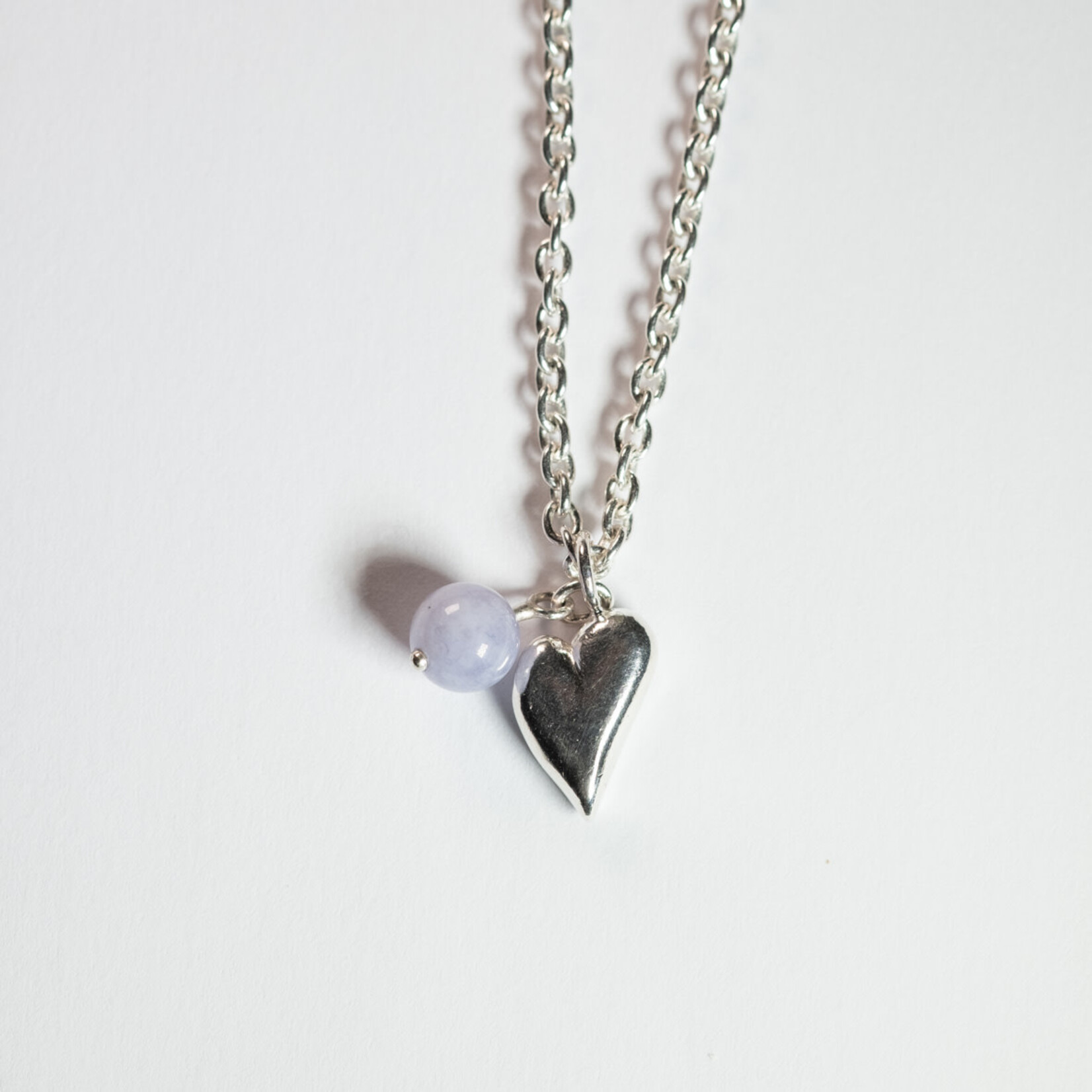 HEART Ketting met aquamarijn