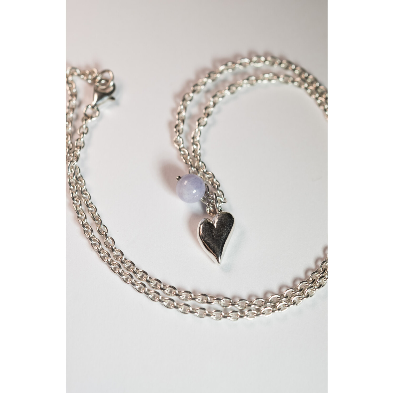 HEART Ketting met aquamarijn