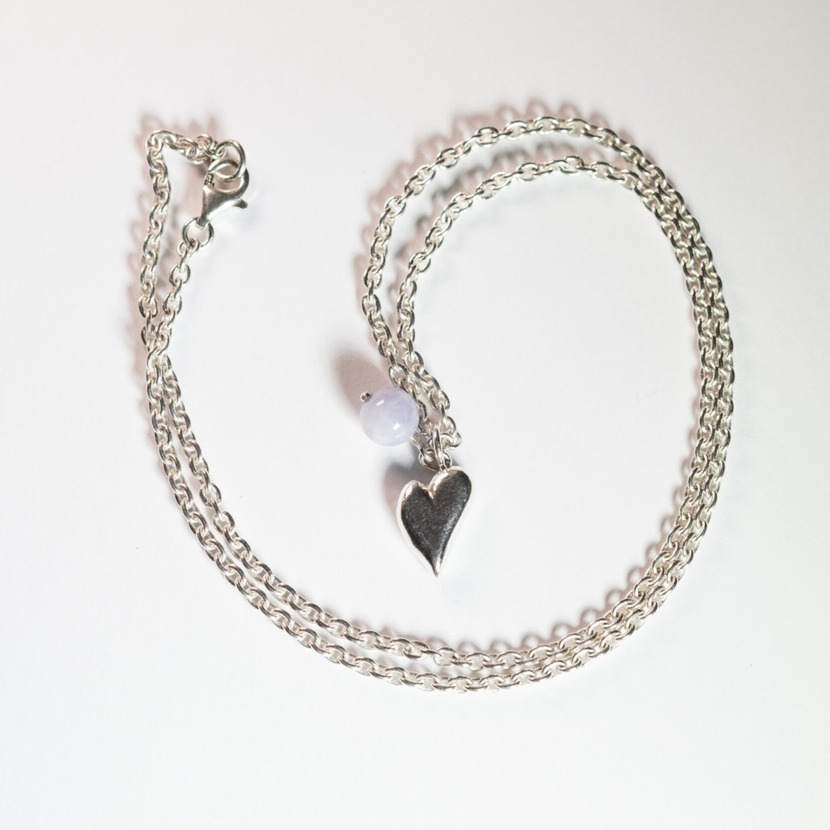 HEART Ketting met aquamarijn