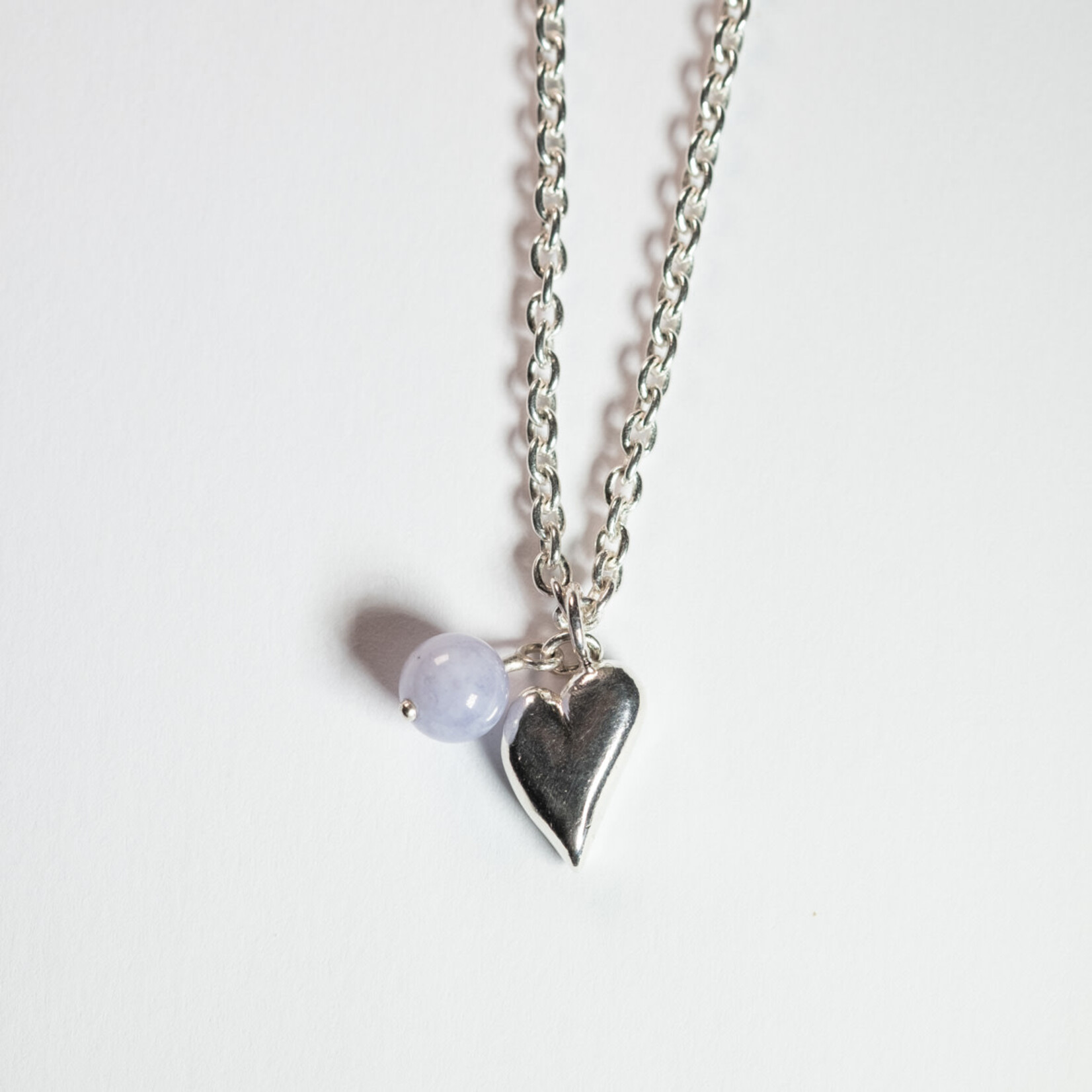HEART Ketting met aquamarijn