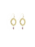 Earhooks with charm and bead