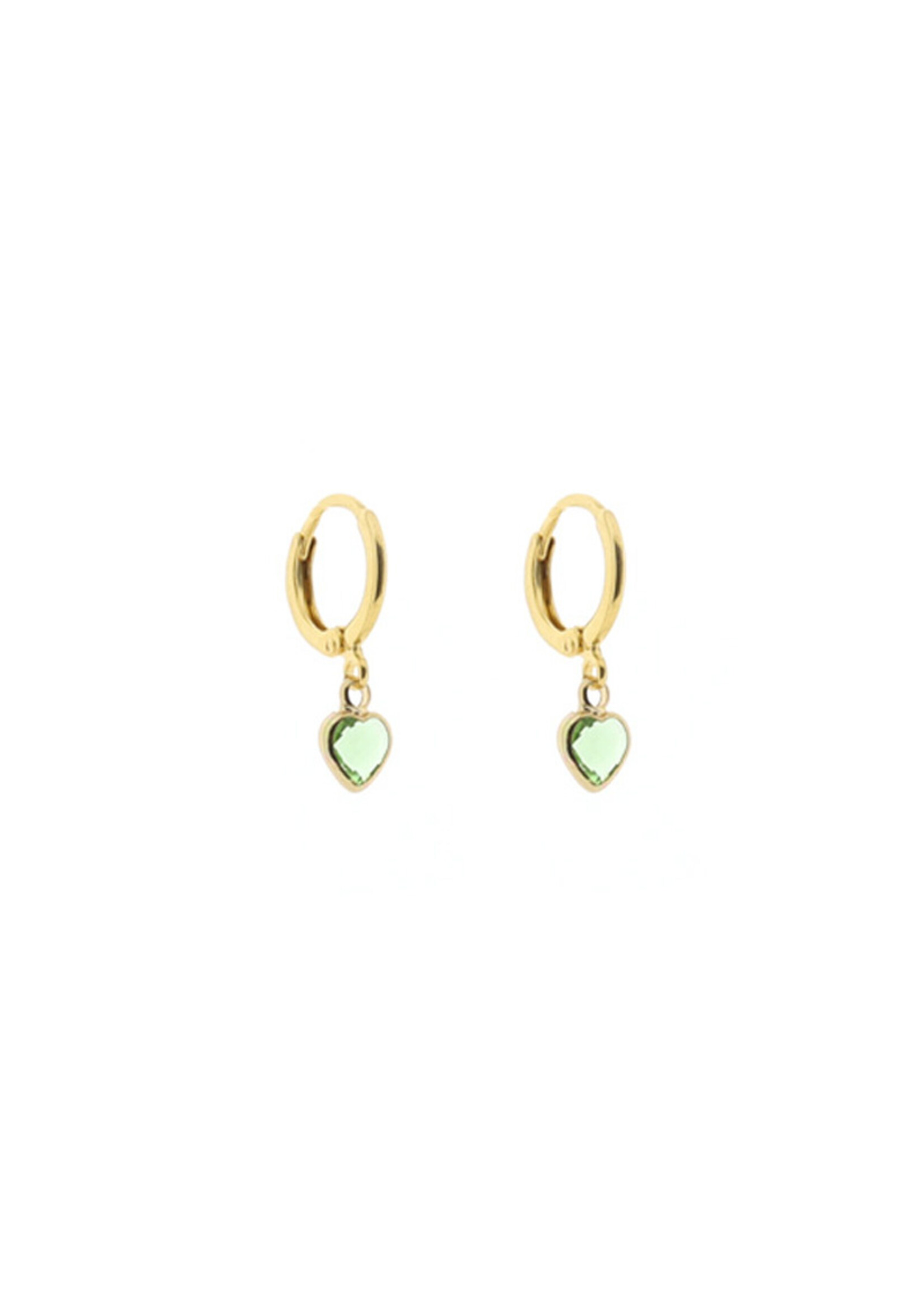 Earrings with glass heart