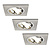 Focos Empotrables LED Regulables Inox - Sevilla - 5W - 2700K - 92mm - Cuadrado - 3 Pack