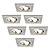 Focos Empotrables LED Regulables Inox - Sevilla - 5W - 2700K - 92mm - Cuadrado - 6 Pack
