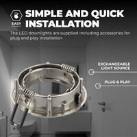 Ledvion Foco LED Empotrable Inox Regulable - Amsterdam - 3W - 4000K - ø82mm