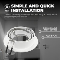 Ledvion Foco Empotrable LED Regulable Blanco - Río - 3W - 4000K - ø85mm