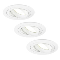 Ledvion Focos Empotrables LED Regulable Blanco - Tokio - 5W - 4000K - ø92mm - 3 Pack