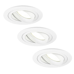 Focos Empotrables LED Regulable Blanco - Tokio - 5W - 4000K - ø92mm - 3 Pack