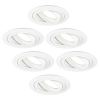 Ledvion Focos Empotrables LED Regulables Bianco - Tokio - 5W - 4000K - ø92mm - 6 Pack