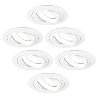 Ledvion Focos Empotrables LED Regulable Blanco - Tokio - 5W - 6500K - ø92mm - 6 Pack