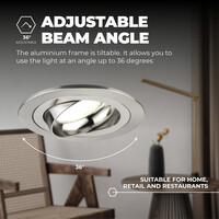 Ledvion Foco LED Empotrable Inox Regulable - Tokio - 3W - 4000K - ø92mm