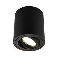 Ledvion Foco de Superficie LED regulable - Redondo - Negro - 5W - 4000K - Inclinable - IP20