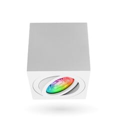 Foco de Superficie LED inteligente - Cuadrado - Blanco - 4,9W - RGB+CCT - Inclinable - IP20