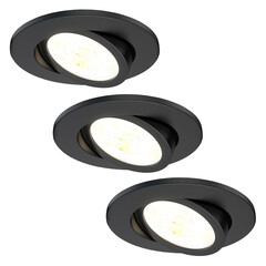 Focos Empotrables LED Regulables - IP65 - 7W - CCT - ø90mm - 5 años de garantía - 3 pack