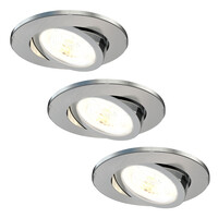 Ledvion Focos Empotrables LED Regulables - IP65 - 7W - CCT - ø90mm - 5 años de garantía - 3 pack