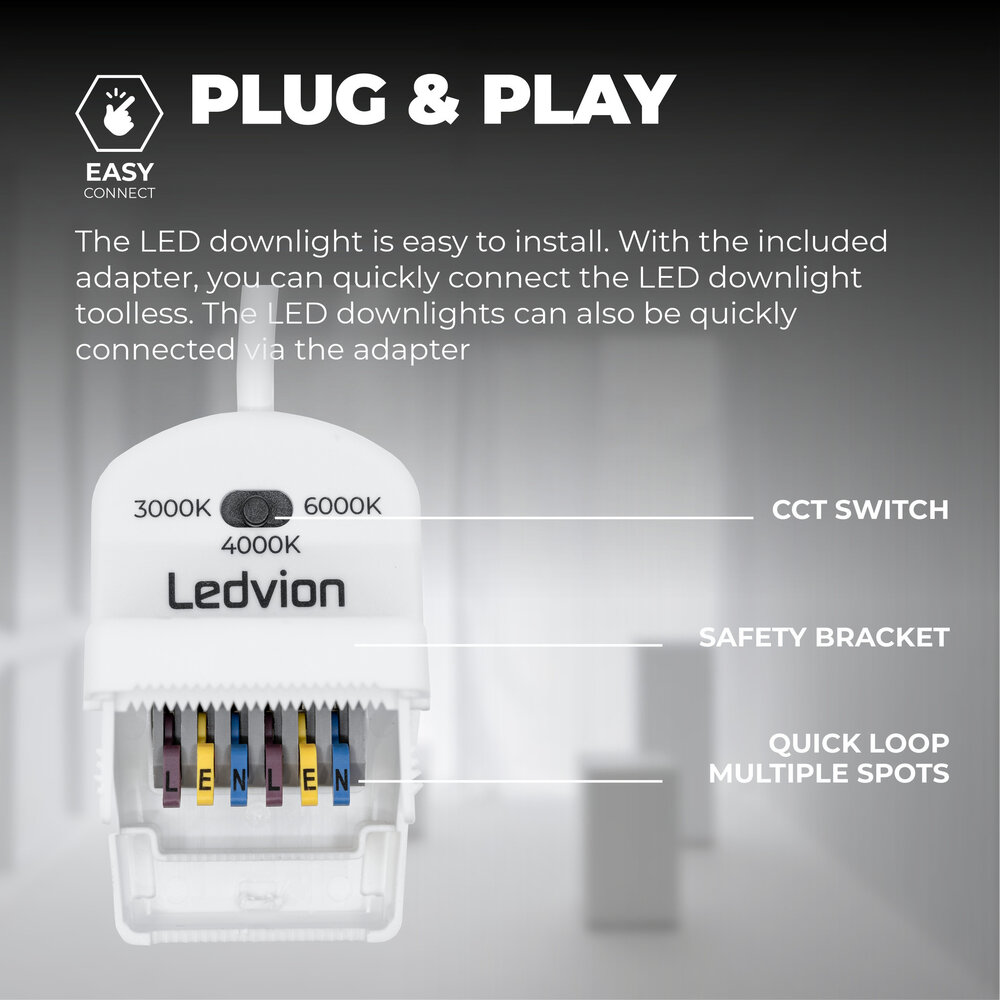 Ledvion Focos Empotrables LED Regulables Inox - IP65 - 7W - CCT - ø90mm - 5 años de garantía - Para el baño
