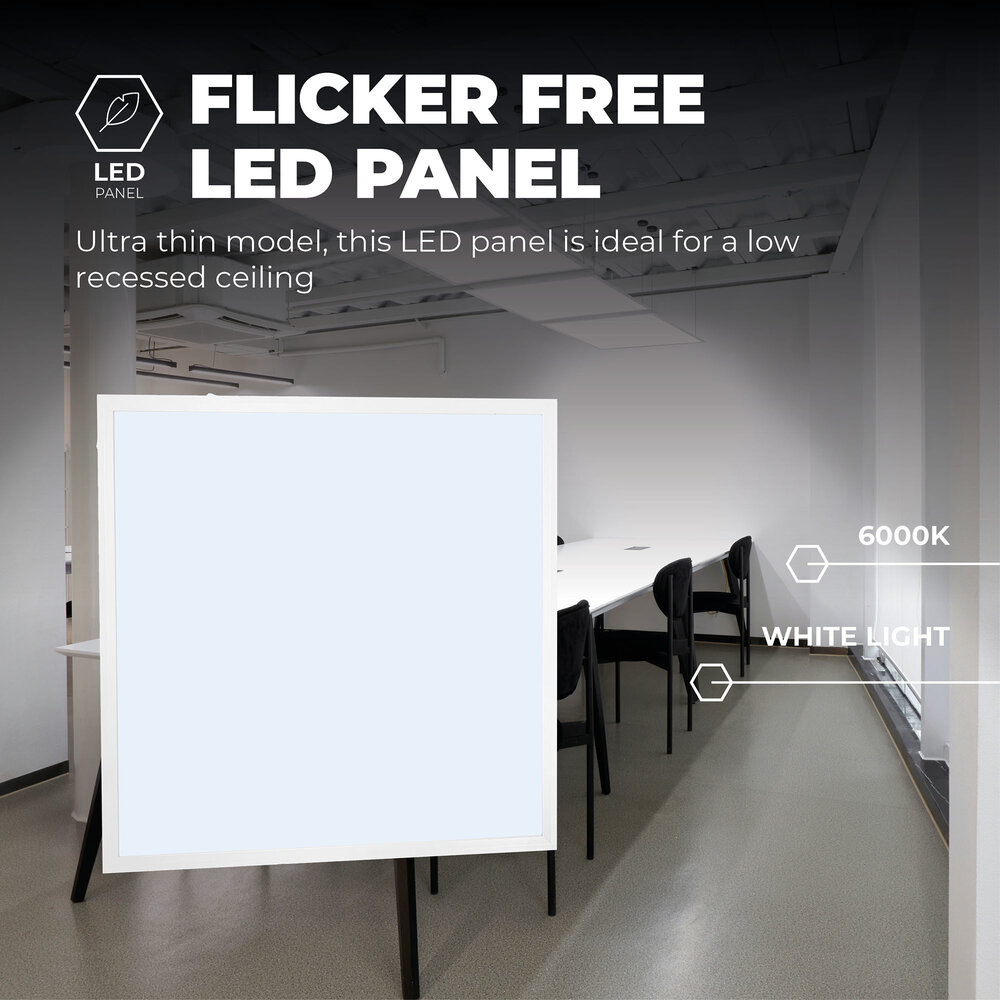 Lámparasonline Panel LED 60x60 - UGR <19 - 36W - 6000K - 110Lm/W - 5 años de garantía