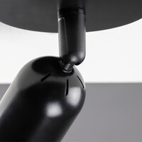 Lámparasonline Lámpara de techo LED Locaste Trio - Inclinable - Casquillo GU10 - Negro