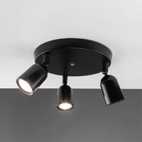 Lámparasonline Lámpara de techo LED Locaste Trio - Inclinable - Casquillo GU10 - Negro