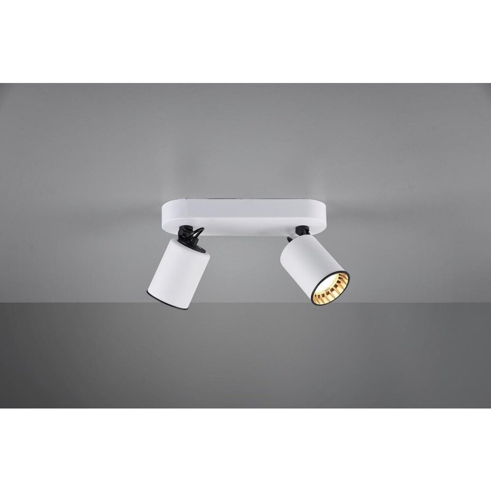 Trio Lighting Lámpara de techo LED Pago Duo - Inclinable - Casquillo GU10 - Blanco
