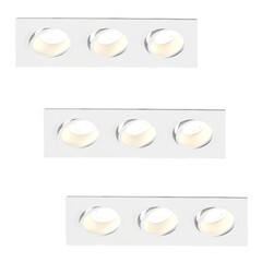 Focos Empotrables LED Regulables Triplo - 5W - 2700K - 215mm - 3 pack