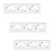 Focos Empotrables LED Regulables Triple - Rectángulo - 5W - 4000K - Blanco