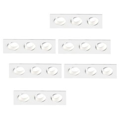 Focos Empotrables LED Regulables Triplo - 5W - 4000K - 215mm - 6 pack