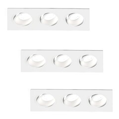 Focos Empotrables LED Regulables Triplo - 5W - 6500K - 215mm - 3 pack