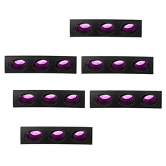 Focos Empotrables LED Regulables Triplo - 5W - RGBWW - 215mm - 6 pack