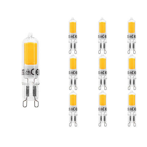 Lámparasonline Paquete de 10 - Bombilla G9 LED - 2.2 Watt - 250 Lumen - 3000K