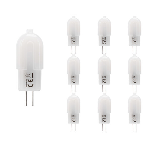 Lámparasonline Paquete de 10 - Bombilla G4 LED - 1.3 Watt - 120 Lumen - 6500K