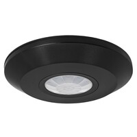 Ledvion Sensor de movimiento de Suferficie negro de 360 ° con interruptor crepuscular Alcance de 8M