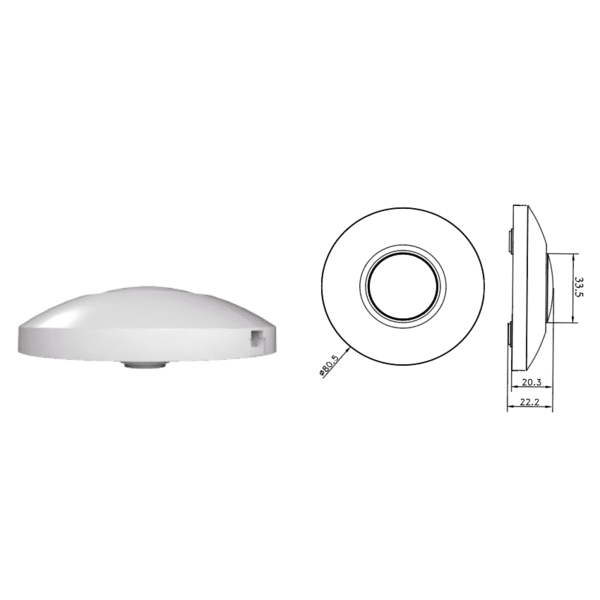 Lámparasonline Interruptor de pie LED blanco 0-50 Watt 220-240V - Corte de fase