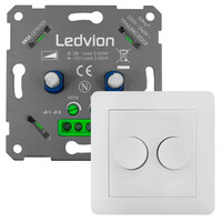 Ledvion Dimmer LED DUO 2x 3-100W - 220-240V - Corte de fase - Universal - Completo