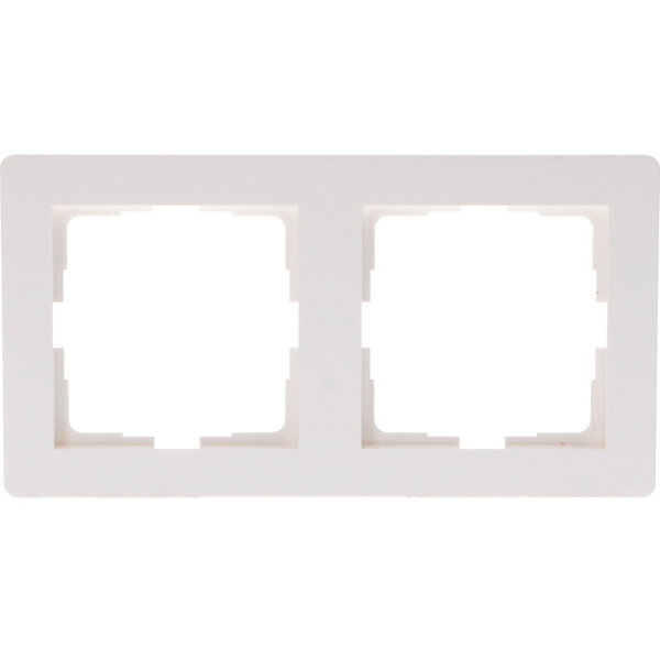 Lámparasonline Placa de cubierta Marco Doble para Enchufe - 55x55mm - Blanco