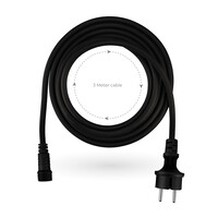 Ledvion Cable de alimentación de 3 metros incl. enchufe para Guirnalda de luces LED - IP44