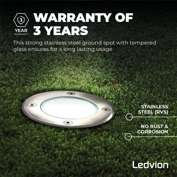 Ledvion 6x IP67 Foco LED empotrable de suelo Redondo - GU10