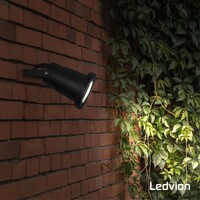 Ledvion 3x Foco LED de Exterior con pincho - IP65 - 5W - 2700K - 1M Cable - Aluminio