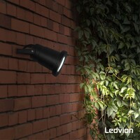 Ledvion 9x Foco LED de Exterior con pincho - IP65 - 5W - 6500K - Cable 1M - Aluminio
